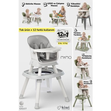 【chichi mimi 】ACTUS　ワゴン Kiwi Mimo 12'si 1 Arada Çok Fonksiyonlu Mama Sandalyesi – Fiyatı