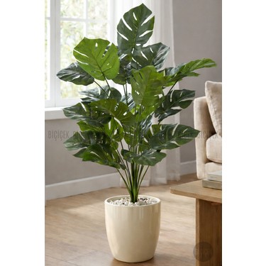 Biiek Yapay iek Salon Bitkisi Monstera Deve Taban Fiyat