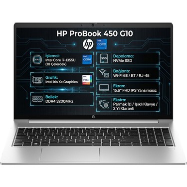Hp Probook 450 G10 Intel Core I7-1355U 32GB 1tb SSD 15.6 Fiyatı