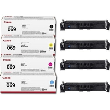 Canon CRG-069 Orjinal Toner 4'lü Set - Tüm Renkler (Kutusuz) Fiyatı