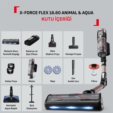 Tefal X-Force Flex 16.60 Animal Aqua 780 Watt Dikey Şarjlı Fiyatı