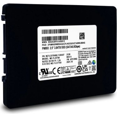 Samsung PM893 3.84TB Sata6 2.5 Sunucu SSD MZ-7L33T80 Fiyatı
