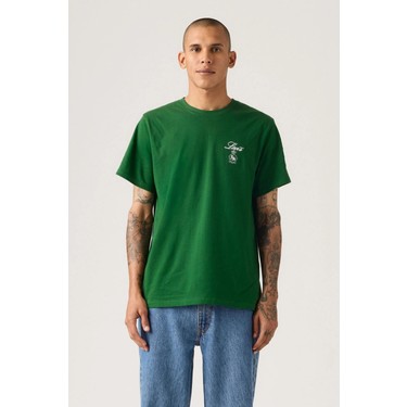トップス goodness border l/s T-shirt (GREEN) Levi's Ss Relaxed Fit Tee Script Eden Yeşil Erkek T-Shirt Fiyatı