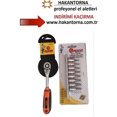 Rico 1/4 Küçük Torx Lokmalı Torx Seti Takımı ve 1/4 Lokma Fiyatı