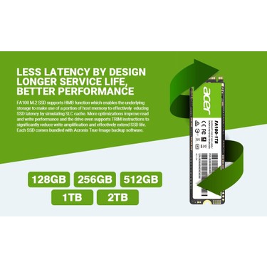 Acer FA100 512GB M.2 PCIe SSD 3300MB Okuma Hızı 2300MB Yazma Fiyatı