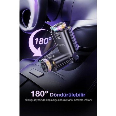 Kensa 5-In-1 45W Işıklı ve Kokulu Araç Şarj Cihazı | Hızlı Fiyatı