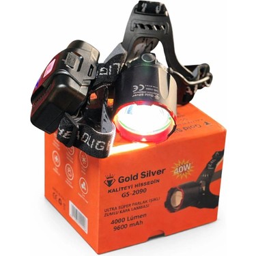 Gold Silver GS-15500 - 4000 Lümen Şarjlı Zoomlu Kafa Lambası Fiyatı