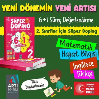 Artı Eğitim Yayınları 2. Sınıf Süper Doping Tüm Dersler 6+1 Kitabı
