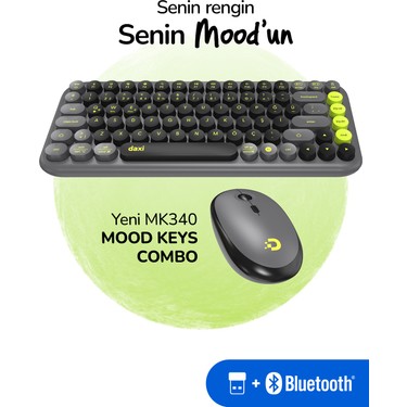 Daxi MK340 Mood Keys Combo Kablosuz Bluetooth Klavye Mouse Fiyatı