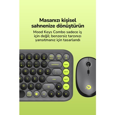 Daxi MK340 Mood Keys Combo Kablosuz Bluetooth Klavye Mouse Fiyatı