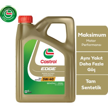 Castrol Edge 5W-40 4 Litre Motor Yağı Viskozite 5W-40 API Fiyatı