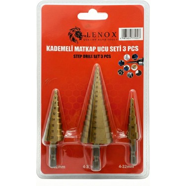 Lenox Kademeli Matkap Ucu Seti 3'lü - 4-12 4-20 4-32 mm - Fiyatı