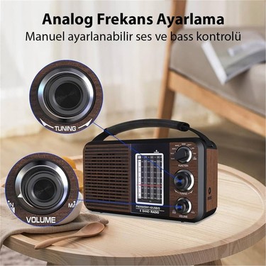 MagicVoice USR11 Portatif Analog Radyo FM-USB-SD/MMC-AUX Fiyatı