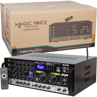 MagicVoice MV-550 2x100W USB/SD/Bluetooth 4 Mikrofon Girişli Fiyatı