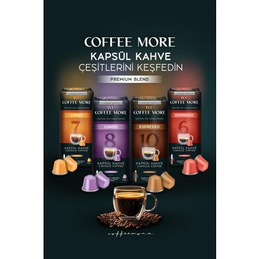 Coffee More 8 Lungo Kapsül Kahve 10 x 3 Paket ( 30 Adet ) Fiyatı