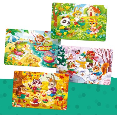 Circle Toys Dört Mevsim Puzzle +24 ay, 4 farklı puzzle Fiyatı