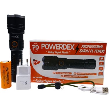 Powerdex PD-6696 Profesyonel El Feneri | 15W – 1500 Lümen – Fiyatı