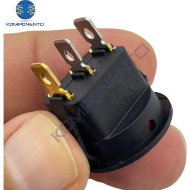Motorobit KCD1-1 Kırmızı Işıklı On/Off Anahtar 3 Pin IC-118 Fiyatı