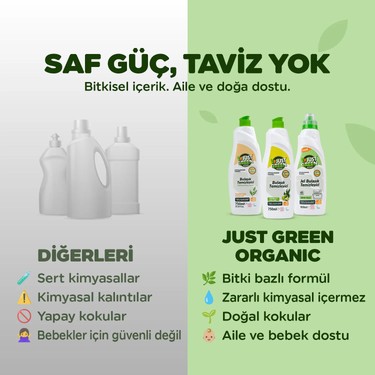 Just Green Organic Bitkisel Elde Bulaşık Deterjanı Portakal Fiyatı