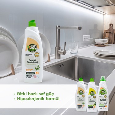 Just Green Organic Bitkisel Elde Bulaşık Deterjanı Portakal Fiyatı