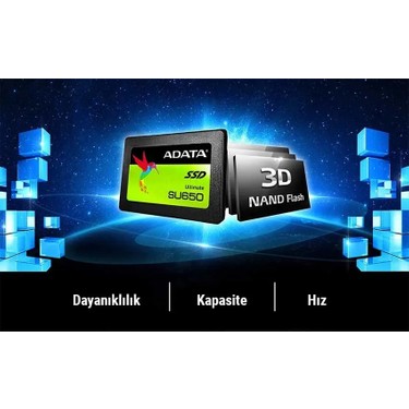 ADATA SU650 SSD960GB 2.5インチSATA SSD Adata SU650 960GB SATA SSD 500-599 MB/s Okuma 450-599 MB/s Fiyatı