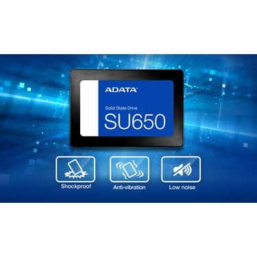Adata SU650 960GB SATA SSD 500-599 MB/s Okuma 450-599 MB/s Fiyatı