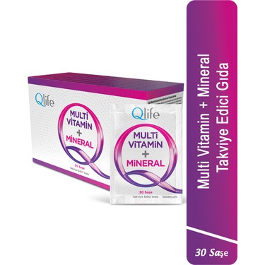Qlife Multivitamin + Mineral 30 Saşe Fiyatı - Taksit Seçenekleri
