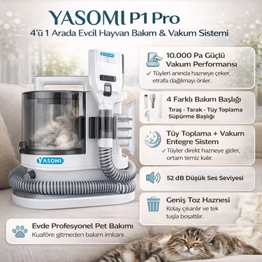 Yasomi P1 Pro 4'ü 1 Arada Beyaz Evcil Hayvan Bakım Kiti ve Fiyatı