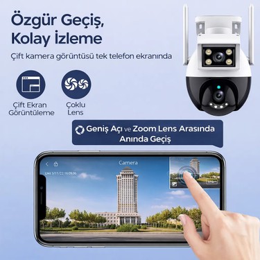 Qasul Çift Kameralı Su Geçirmez Yeni Nesil Dış Mekan Kamera Fiyatı