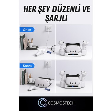 Cosmostech Meta Quest 3/3s Uyumlu Şarj Istasyonu – Vr Gözlük Fiyatı