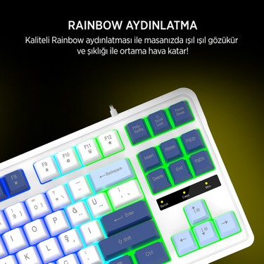 James Donkey JDK87 Rainbow Mekanik Hisli Membran Türkçe Q Fiyatı