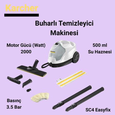 Karcher Sc4 Easyfix Buharlı Temizleyici Makinesi + Kiwi Fiyatı