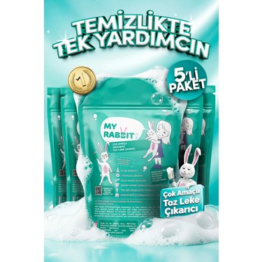 My Rabbit 5 Adet Çok Amaçlı Oksijenli Toz Leke Çıkarıcı ve Fiyatı