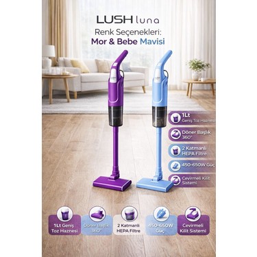 Lush Luna 2 in 1 Elektrikli Dikey Süpürge Döner Başlıklı Fiyatı