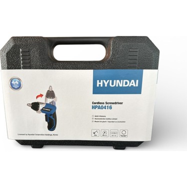 Hyundai HPA0416 Şarjlı Tornavida 4V 1.3AH 4nm 200 Dev/dk Fiyatı