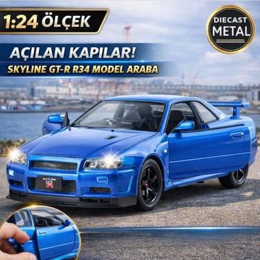 Aksoy Toys Nissan Skyline Gtr R34 1:24 Ölçek Diecast Model Fiyatı