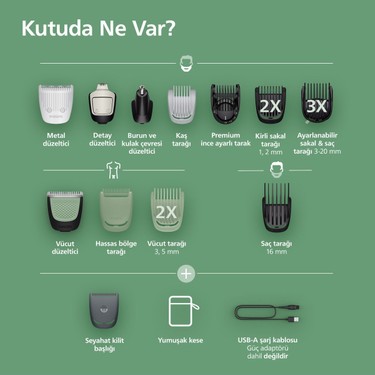 Philips 9000 Serisi Saç Sakal Vücut Kulak ve Burun Hepsi Bir Fiyatı