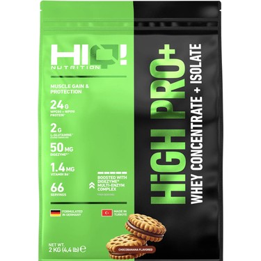 HIQ Nutrition High Pro+ 2 kg Çikolata Muz Aromalı Toz 66 Fiyatı
