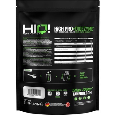 HIQ Nutrition High Pro+ 510GR Strawberry Milkshake Flavored Fiyatı