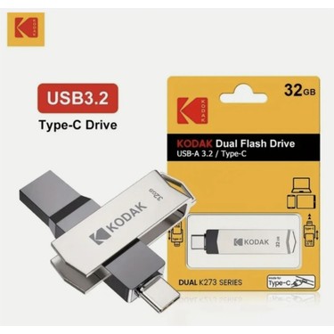 Kodak 32Gb.Type-C ve Usb 3.2 Type-C Girişli Tüm Cihazlara ve Fiyatı