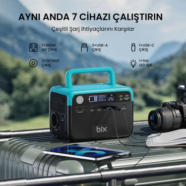 Bix PS60K 192WH 300W 230V 50Hz Saf Sinüs Taşınabilir Güç Fiyatı