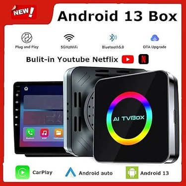 Android 13 Carplay Android Auto Aı Box, 4gb Ram 64GB Rom, Fiyatı