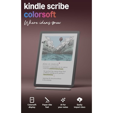 Amazon Kindle Scribe Colorsoft 1.nesil Premium Graphite 32GB Kitabı