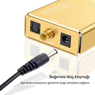 VegGieg Koaksiyel Toslink Optik Dijital To 3.5mm Rca Analog Fiyatı