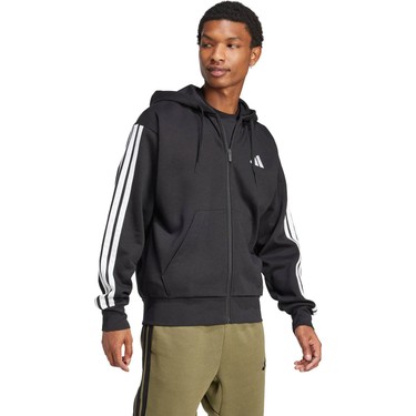 adidas M 3S FL FZ HD Siyah Erkek Fermuarlı Sweatshirt Fiyatı