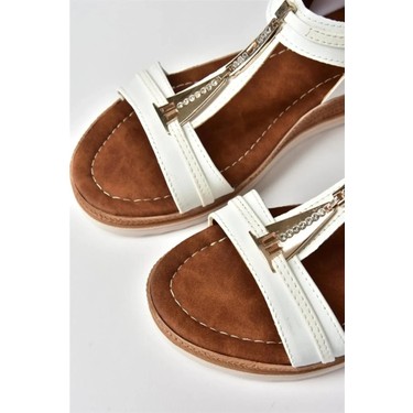 Fox Shoes Beyaz Alçak Tabanlı Günlük Kadın Sandalet Fiyatı