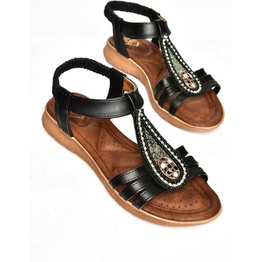Fox Shoes S258013709 Siyah Alçak Tabanlı Kadın Sandalet Fiyatı