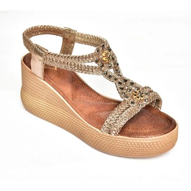 Fox Shoes S258188009 Bakır Dolgu Tabanlı Kadın Sandalet Fiyatı