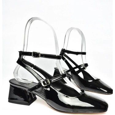 Fox Shoes P654137008 Siyah Mary Jane Rugan Alçak Topuklu Fiyatı