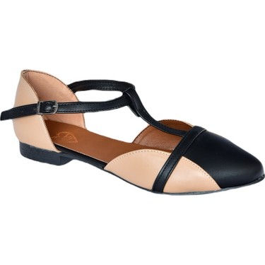 Fox Shoes Ten/Siyah Kadın Babet B726881809 Fiyatı